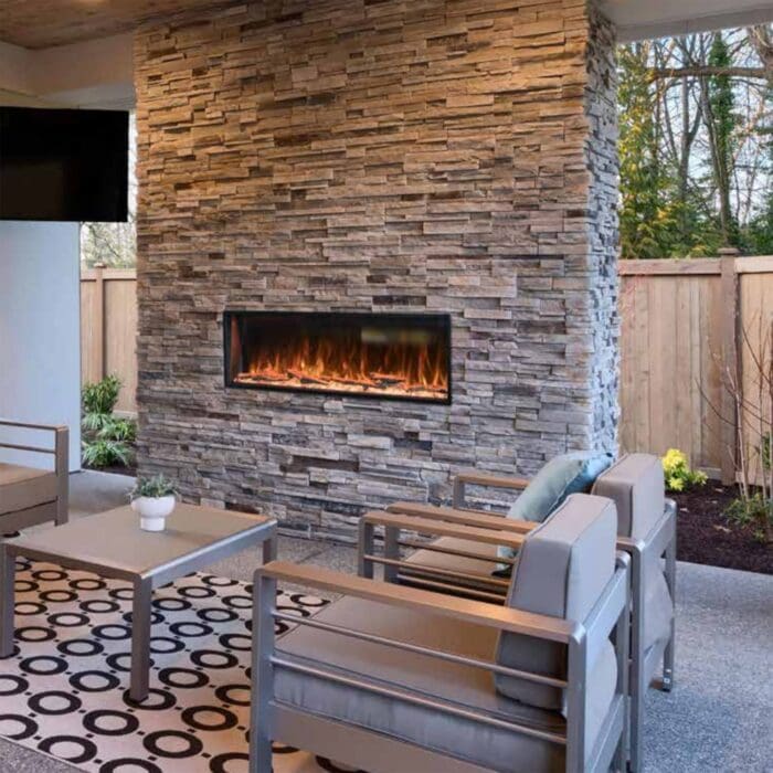 Landscape Pro Slim 56in - Front Facing Install Outdoors - Modern Flames