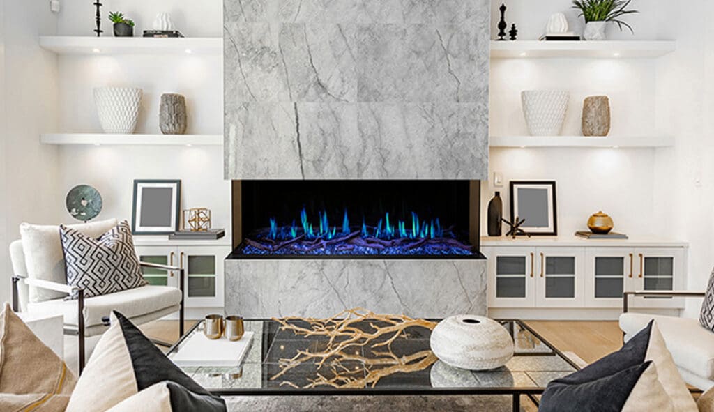 ORION® 52" MULTI HELIOVISION® FIREPLACE with Blue Flames Shown