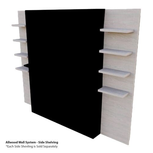 Side Shelving - Spectrum Slimline 60in Compatible - Allwood Wall System - Coastal Sand - Modern Flames