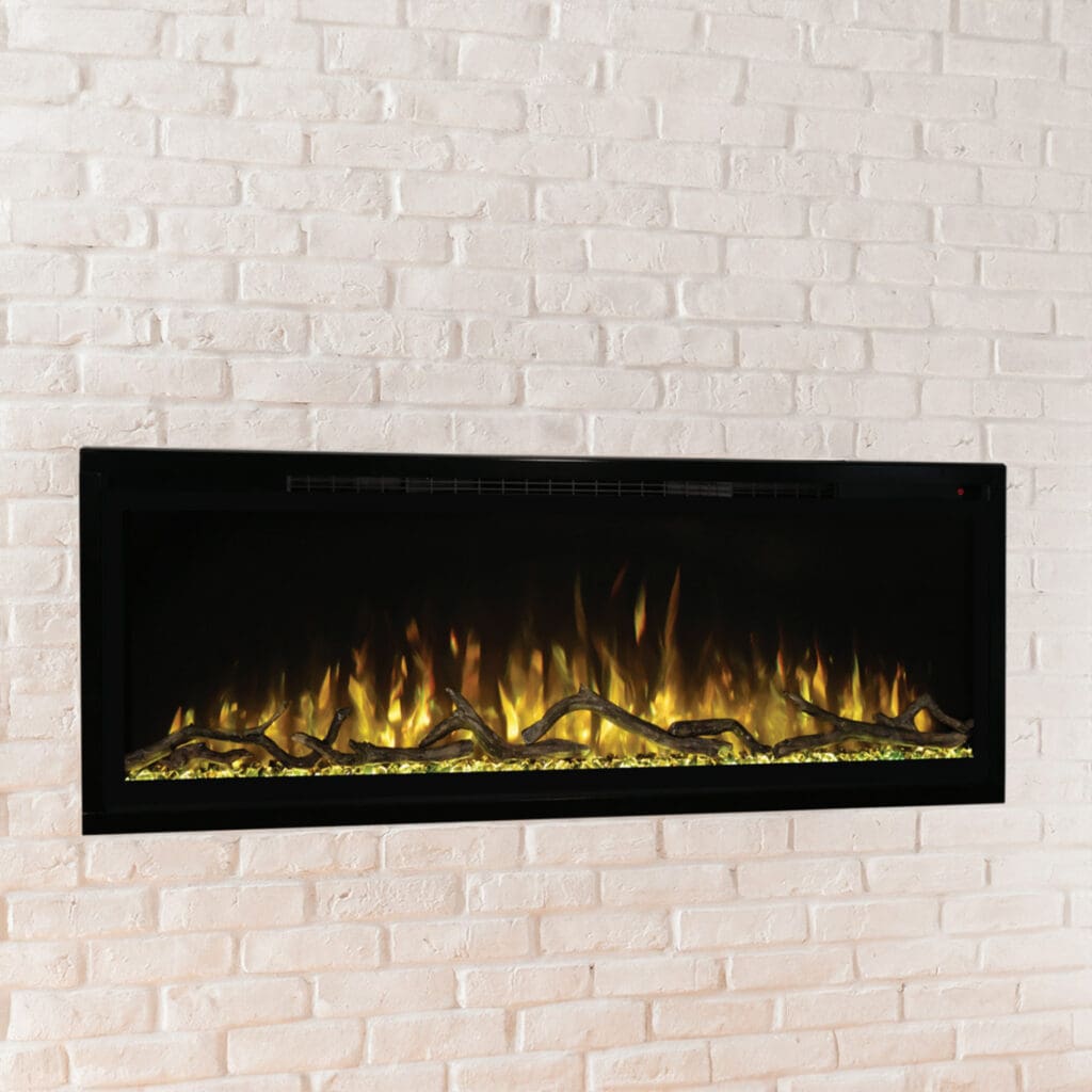 Spectrum Slimline 50in SPS-50B - Linear Electric Fireplace Modern Flames